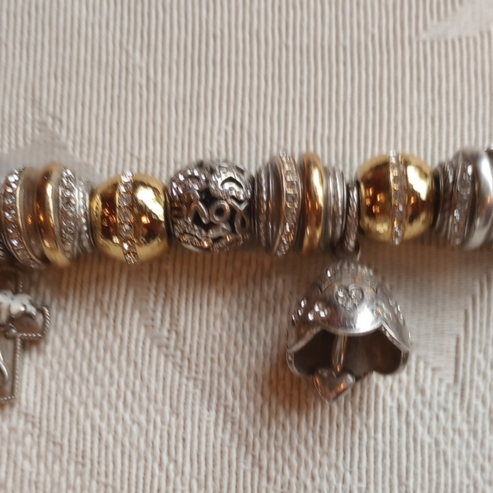 Brighton Silver and Gold Charm Bracelet - Picture 4 of 10